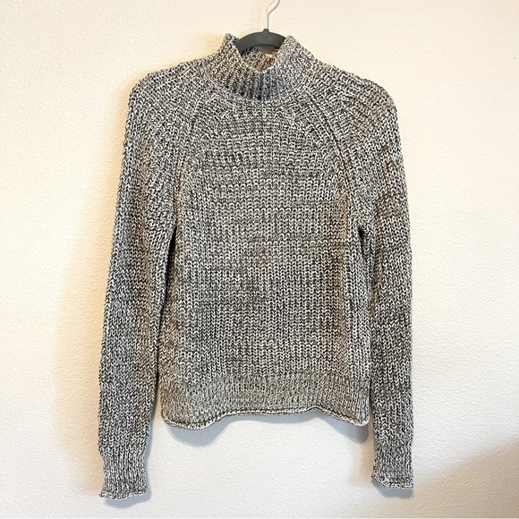 Madewell Vernon Marl Cotton Mock Neck Pullover Sweater, women’s size XS - Picture 2 of 12